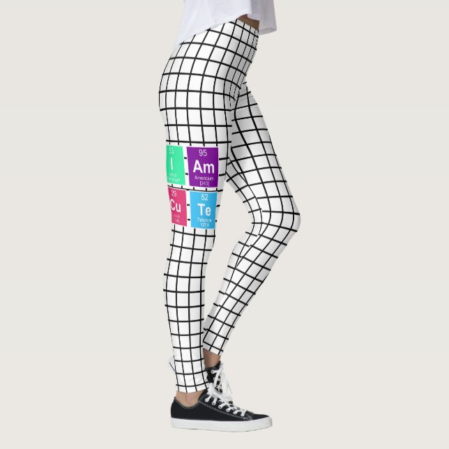 Legging Mesa periódica química de elementos: IAm CuTe (Direita)