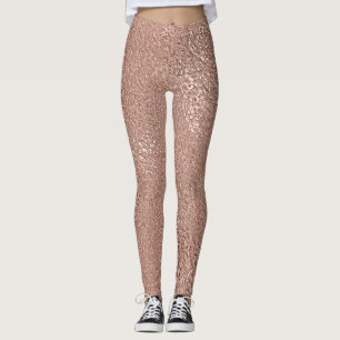 Legging Metálico Rosa Dourado