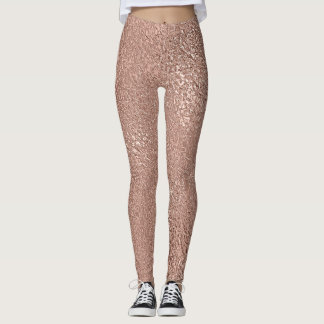 Legging Metálico Rosa Dourado