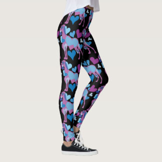 Legging Meu Amor por Grandes Danos em roxo