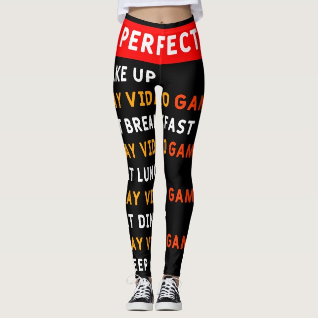 Legging Meu dia perfeito - Videos games (Frente)