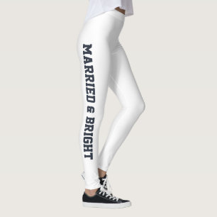 Legging Meu Primeiro Natal Casado Recém-Casado Branco Azul