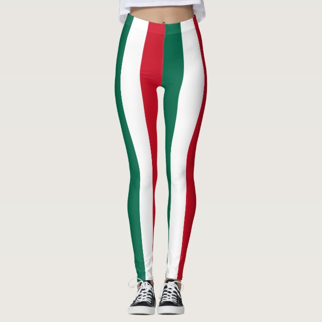 Legging México - Cores de Bandeiras Nacionais Verticais (Frente)