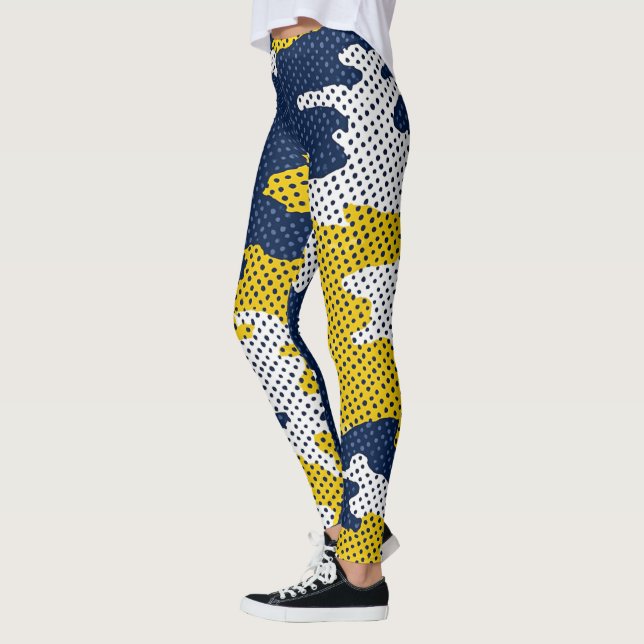 Legging Michigan Navy & Maize Camo Printed  (Esquerda)