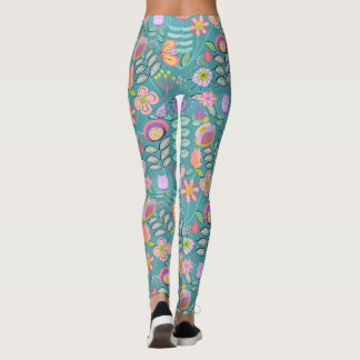 Legging Midcentury Floral Green