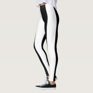 Legging Mídeas  Listras brancas e pretas