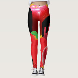 Legging Mikitiez red skull, tóxica para a maçã vegan, verã