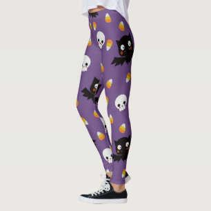 Legging Milho doce, morcegos e crânios