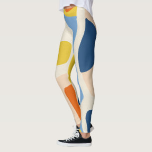 Legging Mim e Mim, Formas de Pastel Boêmia Abstrato