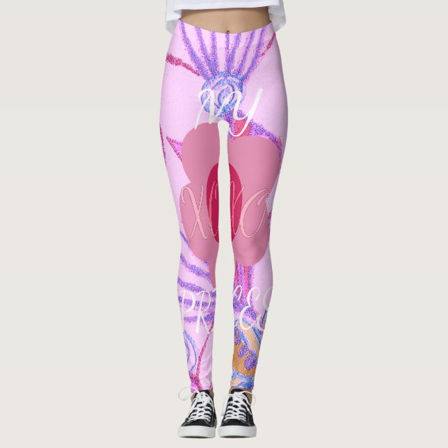 Legging Minha Pequena Princesa: Vetor Rosa Bebê Inspiracio (Frente)