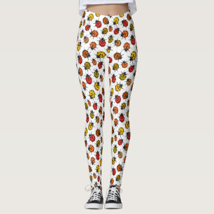 Legging Minhocas coloridas em branco