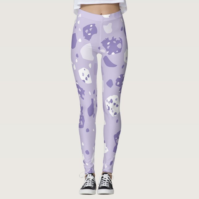 Legging Minimal abstract purple pattern (Frente)
