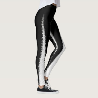 Legging Minimalismo de abstrato Art Linhas brancas negras