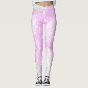 Legging Minimalismo de Cinzas rosa-rosa abstrato Art Pale