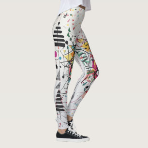 Legging "Mínimalista Doodle Pad Christmas: Abstrac Pop Art