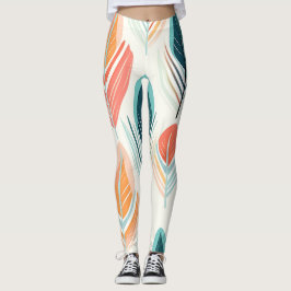 Legging Mínimo Leaf Ikat Design