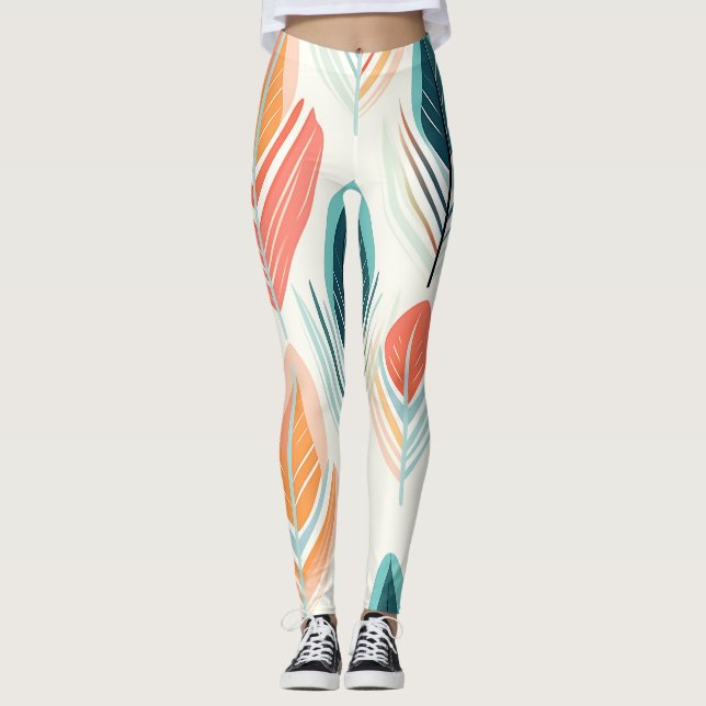 Legging Mínimo Leaf Ikat Design (Frente)