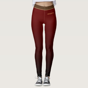Legging Mínimo Simples VERMELHO ESCURO a PRETO Gradiente