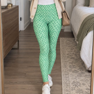 Legging Mint Green Fish Scales