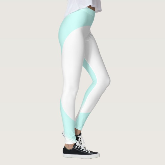 Legging Mint Green White Colors Modern Elegant Modelo (Direita)