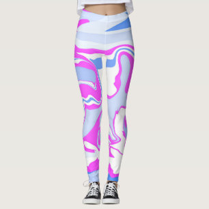 Legging Mira rosa e azul