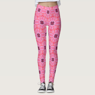 Legging Miragem fetal Padrão Sem Costura Floral