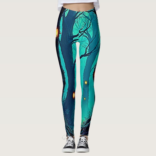 Legging Mistério da Floresta de Fantasia Escura (Frente)