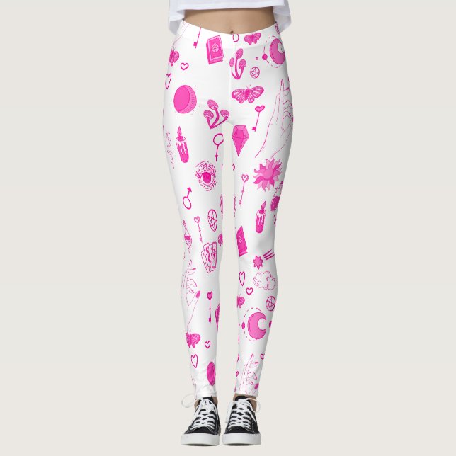 Legging mística mágica rosa (Frente)