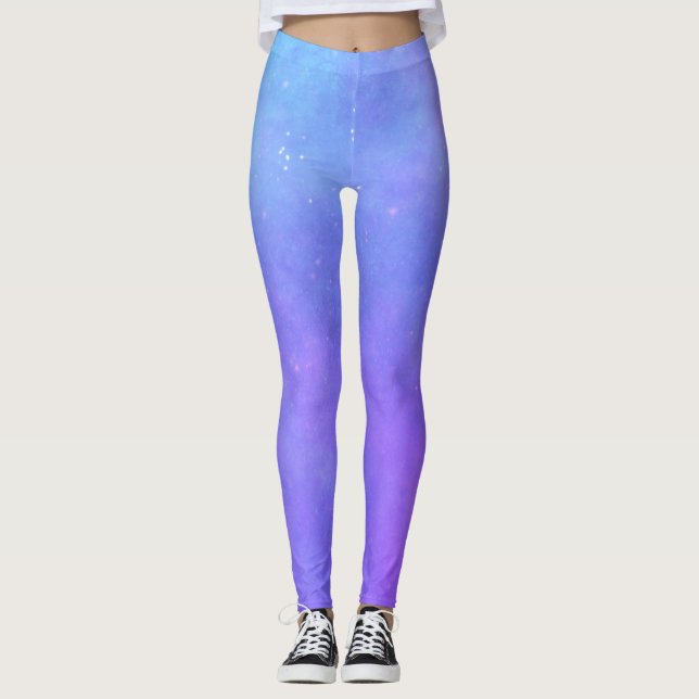 Legging Mistura Celestial de Purples Azul Estrelas (Frente)