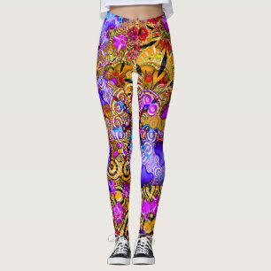 Legging Mistura colorida do Fractal