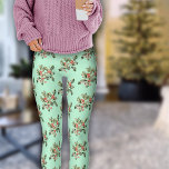 Legging Mistura de Cores Macaron de Natal<br><div class="desc">Este Natal Macaron Colors Mistletoings parece tão legal,  trendente e bonito! Ideal para vestir com um Topo Festivo e pronto para festa! Pode até ser vestido fora da temporada também.</div>