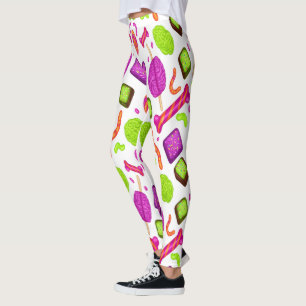 Legging Mistura de Zumbi de Doces Assustadores para o Hall