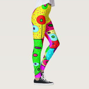 Legging Mistura Dolly padrões brilhantes e ousados cores m
