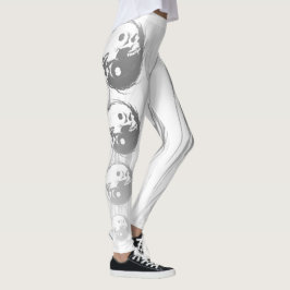 Legging Mistura Gótica Yin Yang Vampire Skull