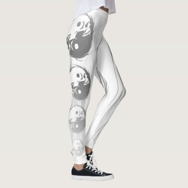 Legging Mistura Gótica Yin Yang Vampire Skull (Direita)
