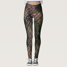 Legging Misturar quadrados 3D com vidro martelado de fundo