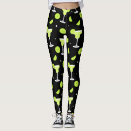 Legging Mixóloga de Bar coquetel Margarita Preto Verde