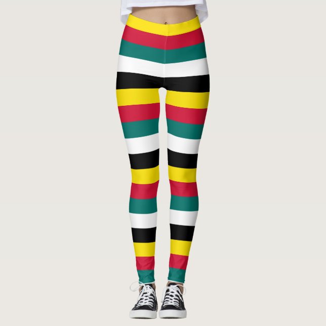 Legging Moçambique - Cores de Bandeiras Nacionais Horizont (Frente)