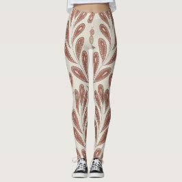 Legging Mocha Mousse Floral Birds