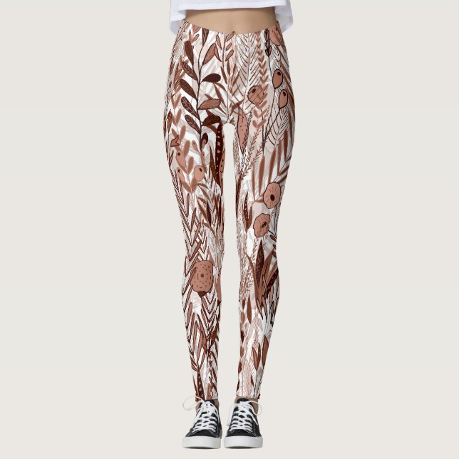 Legging Mocha Mousse Garden (Frente)