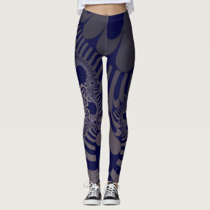 Legging Mod azul e prateado