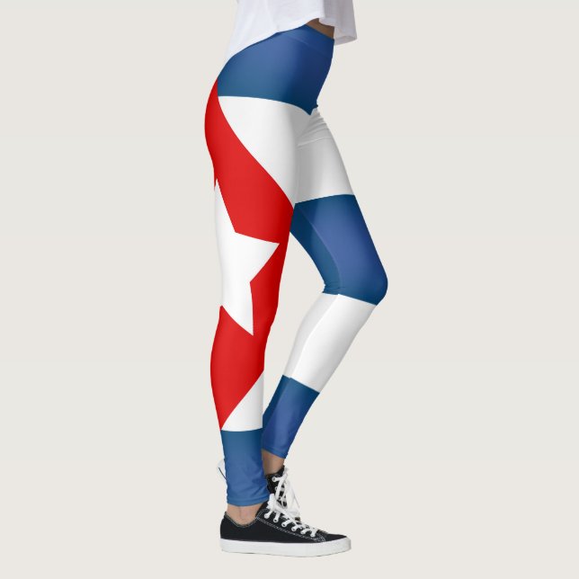 Legging Moda da bandeira cubana Legal (Direita)