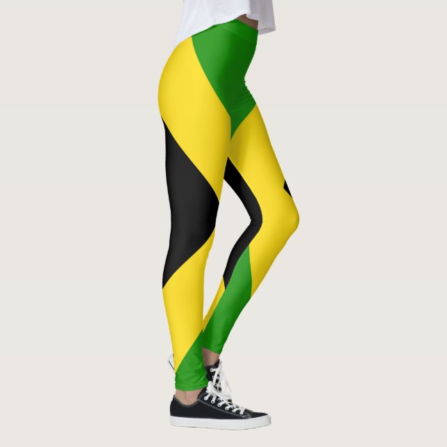 Legging Moda da Bandeira Fria da Jamaica (Direita)