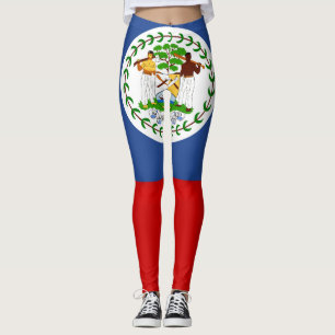 Legging Moda da Bandeira Legal do Belize