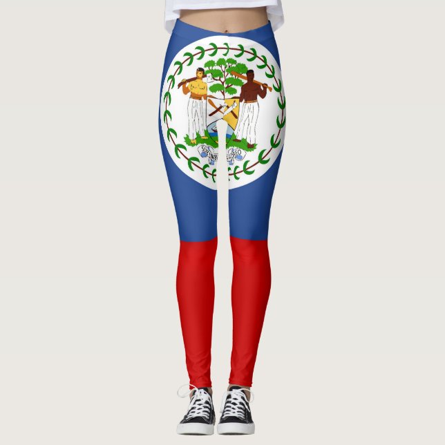 Legging Moda da Bandeira Legal do Belize (Frente)