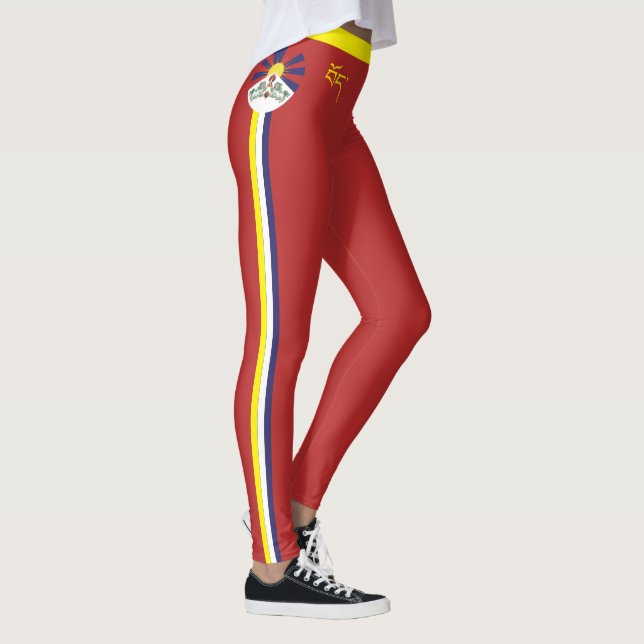 Legging Moda da bandeira tibetana e viagem/esporte (Direita)