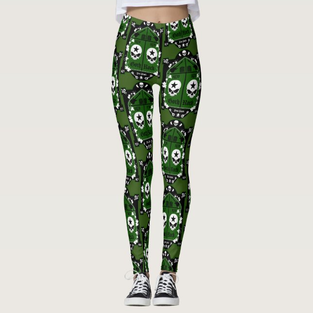 Legging Moda da Subcultura do gótico (Frente)