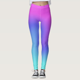 Legging Moda das Damas de Azul Azul Púrpura Cor-de-Fluxo C