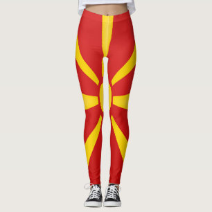 Legging Moda de bandeira da Macedônia Legal