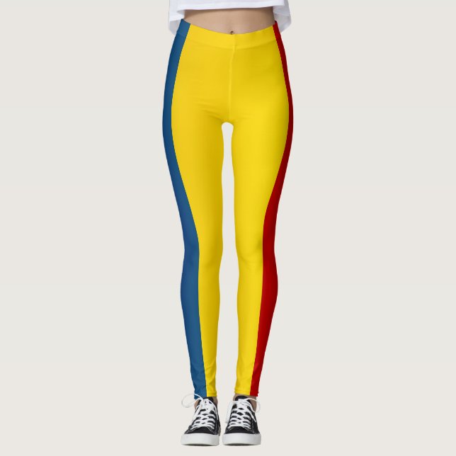 Legging Moda de Bandeira da Romênia legal (Frente)